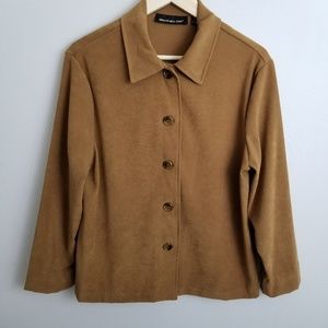 Briggs New York hickory brown button down blazer